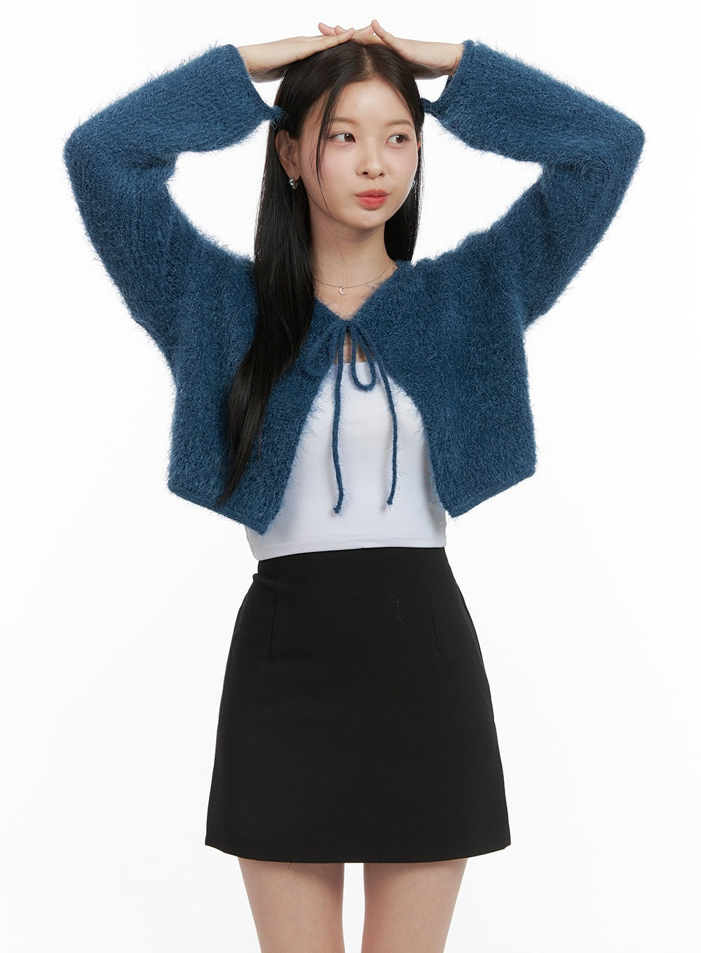 Ribbon-Trimmed Bolero Cardigan OS411