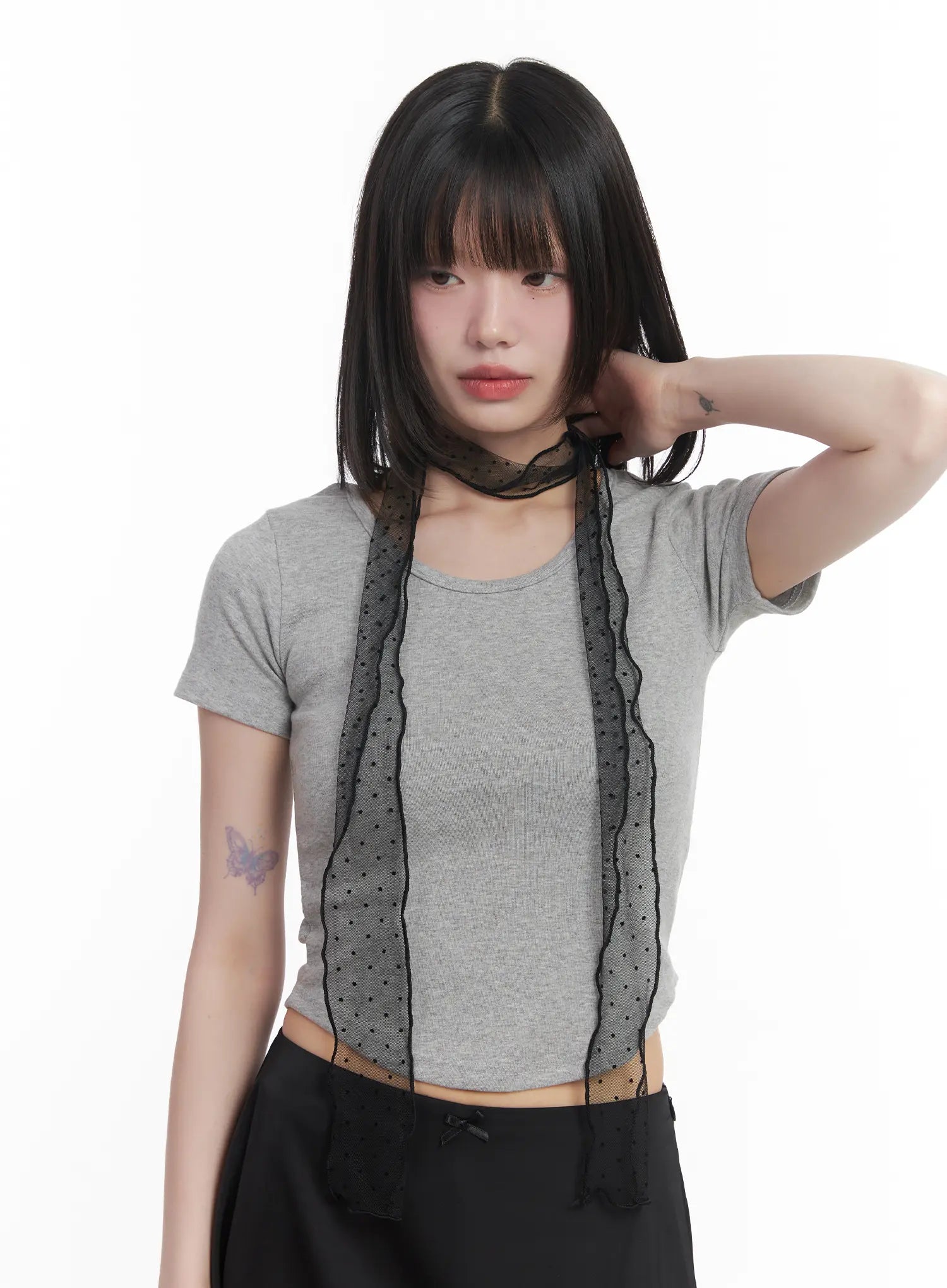 Sheer Polka Dot Scarf CU520