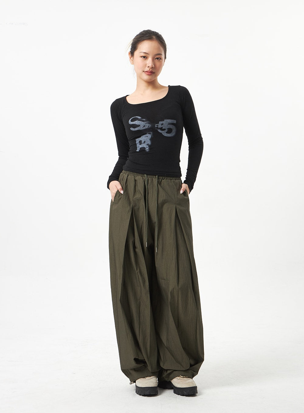 Square Neck Cropped Top CA318