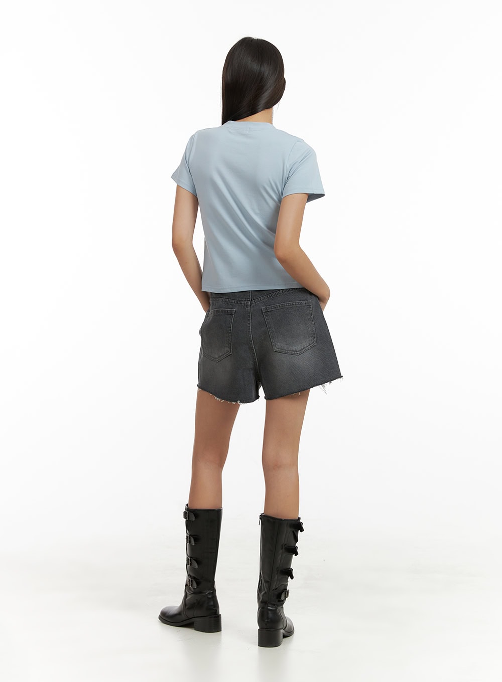 Washed Denim Shorts CU414