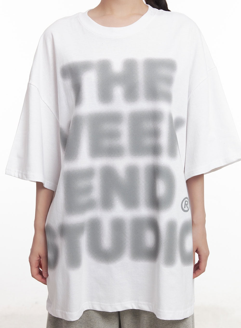 Blur Graphic Oversize T-Shirt CA529