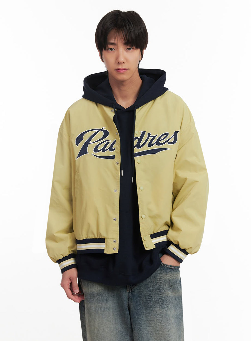 Men's Embroidered Windbreaker Varsity Jacket IA511