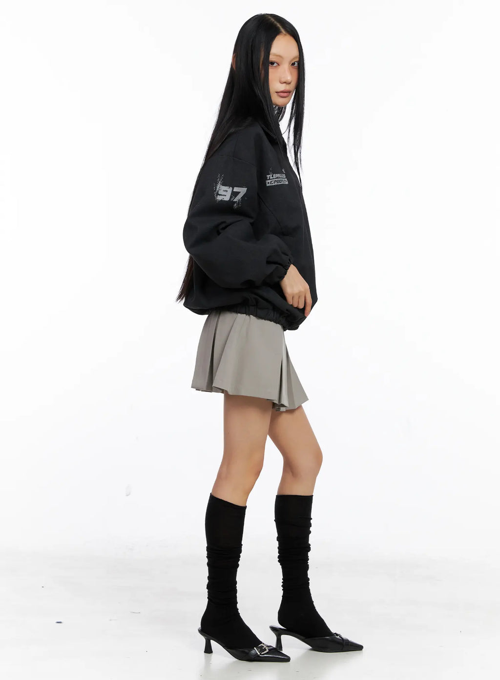 Casual Oversized Graphic Banding Sweatshirt CS509