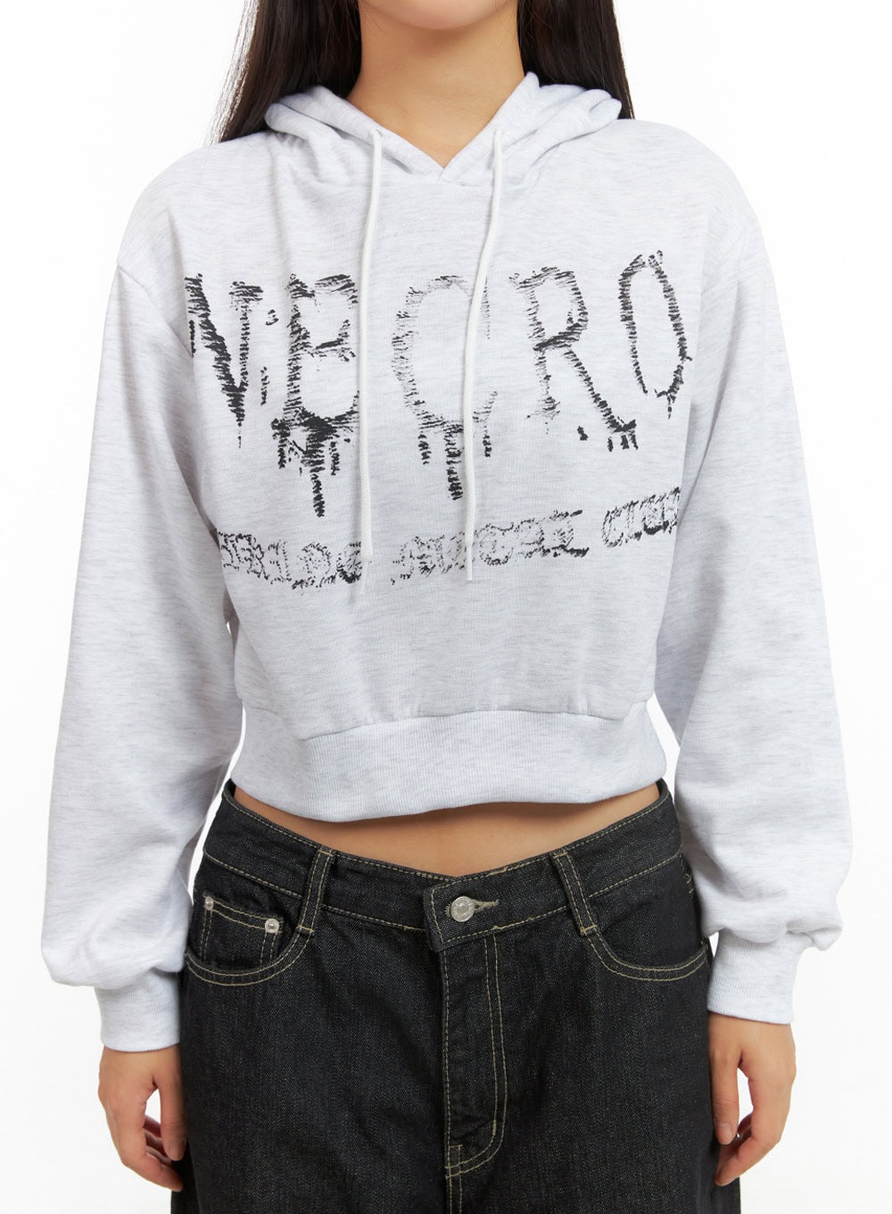 Acubi Graphic Crop Hoodie IS402