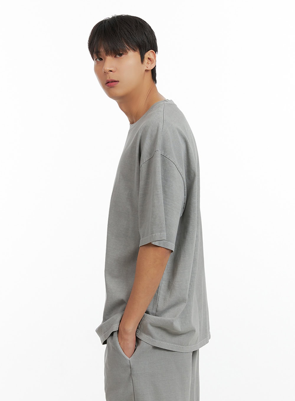 Men's Basic Round Neck T-Shirt IU419