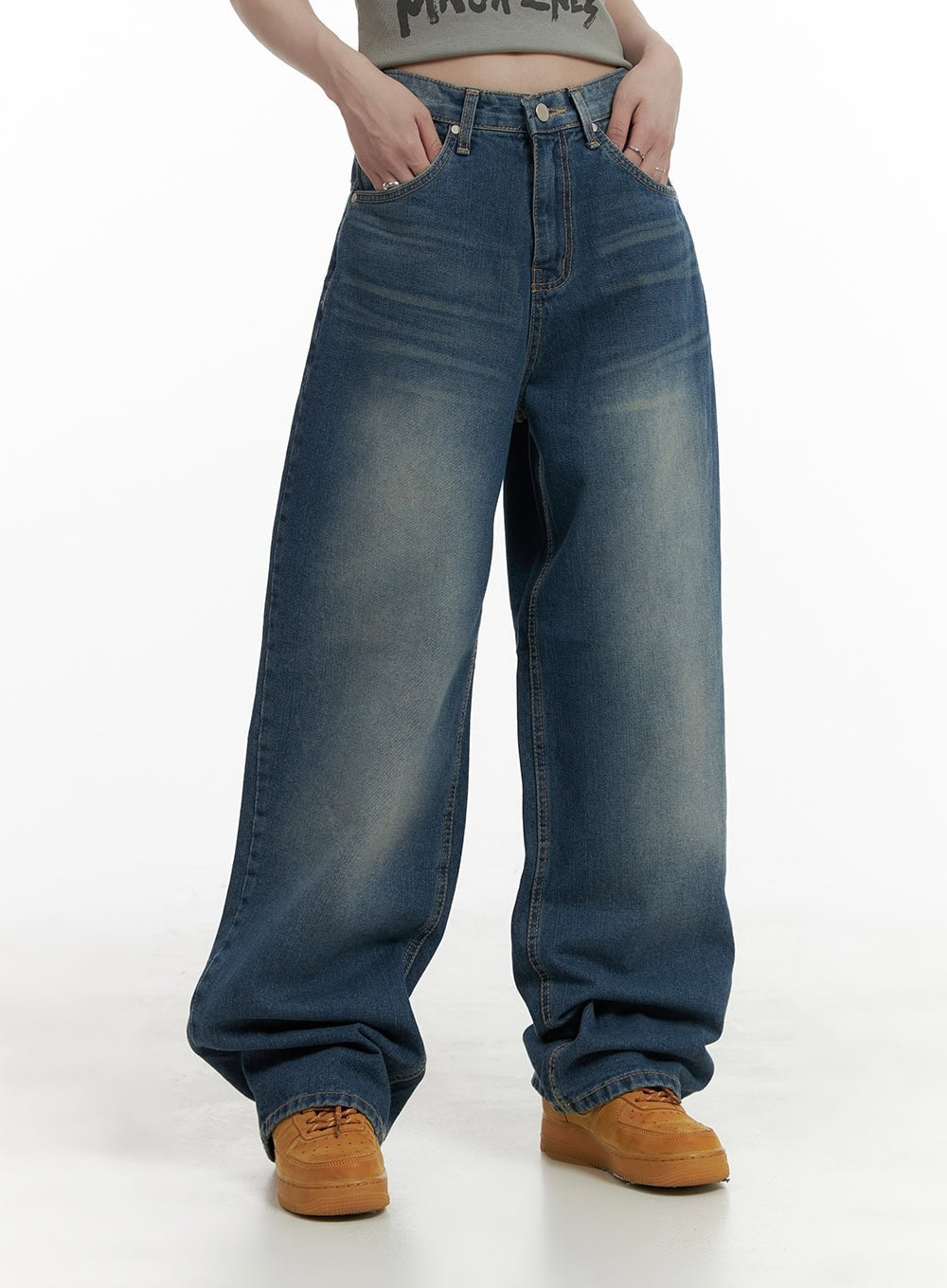 Wide Fit Baggy Jeans CA426
