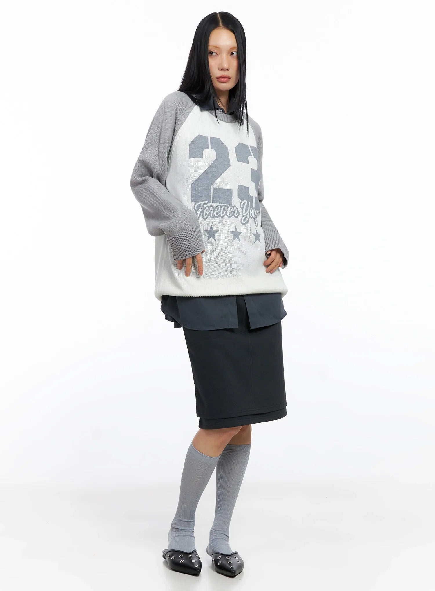 Versatile Double-Layered Midi Skirt CO517