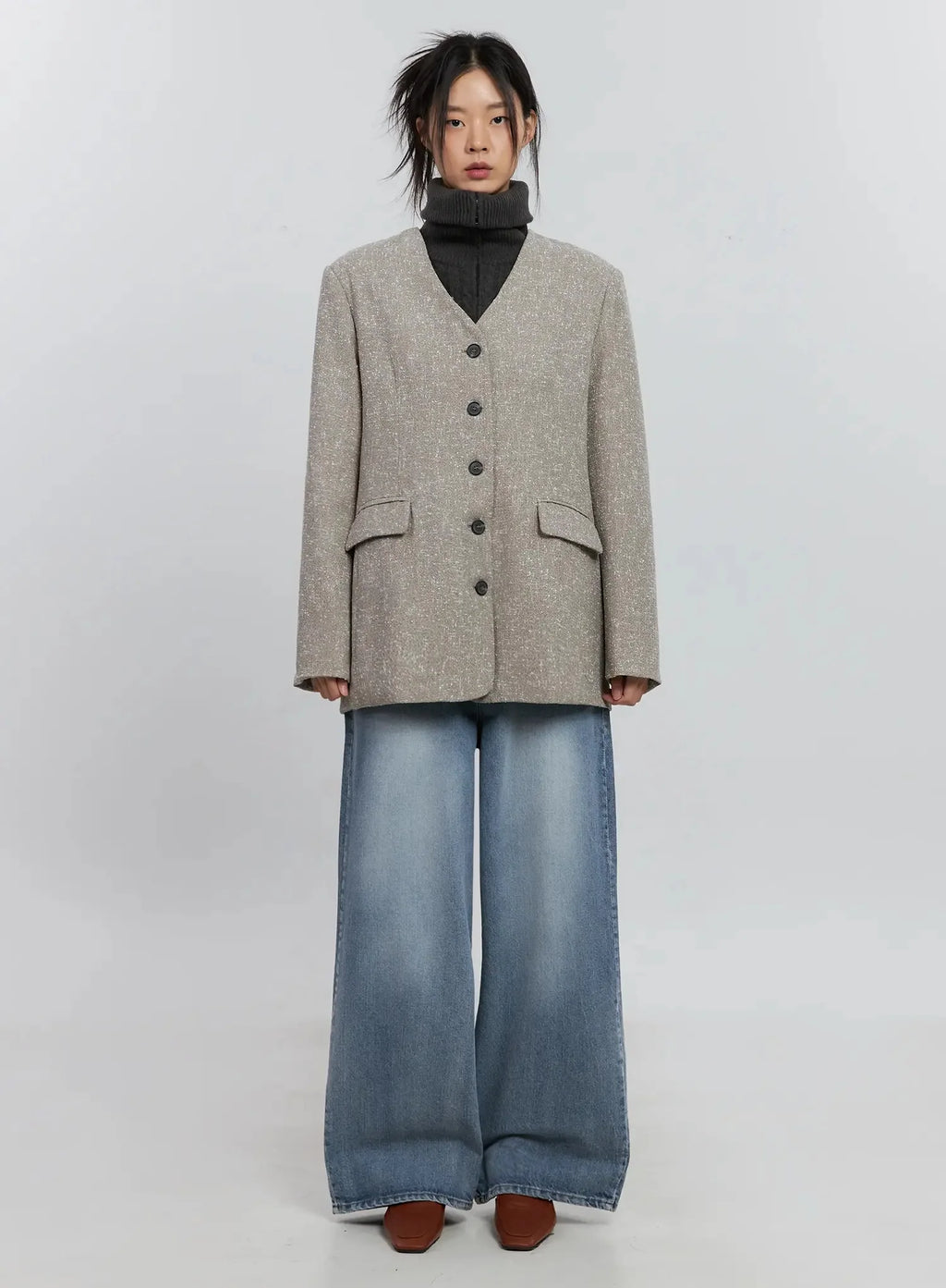 Chic Button-Up Jacket IS515