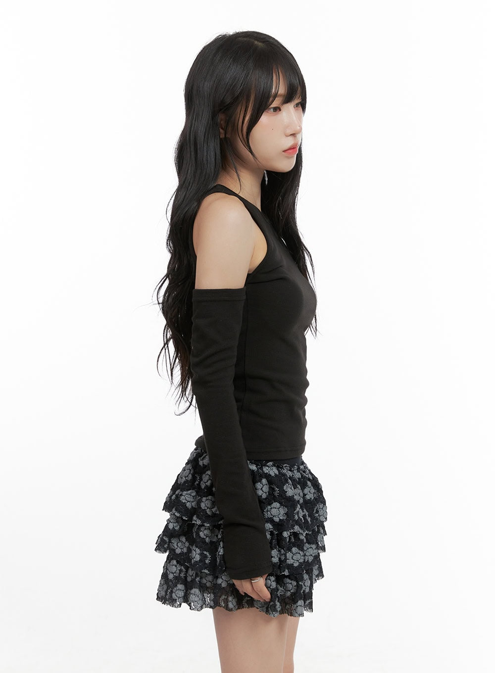 Back Cut-Out Open Shoulder Long Sleeve CG420