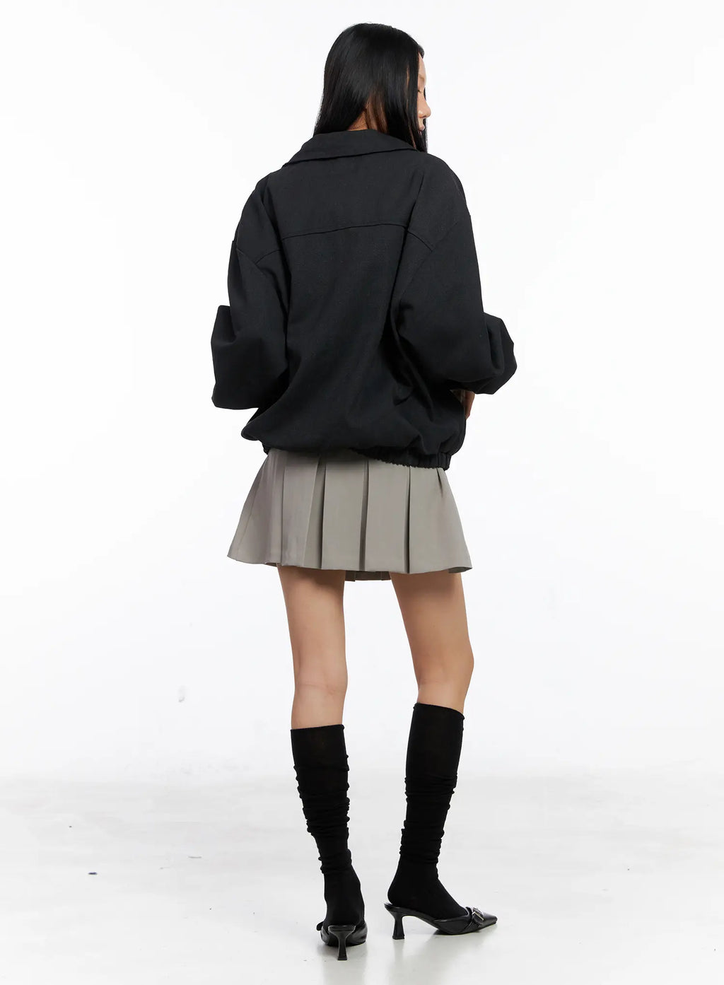 Classic High-Waisted Pleated Mini Skirt CS509