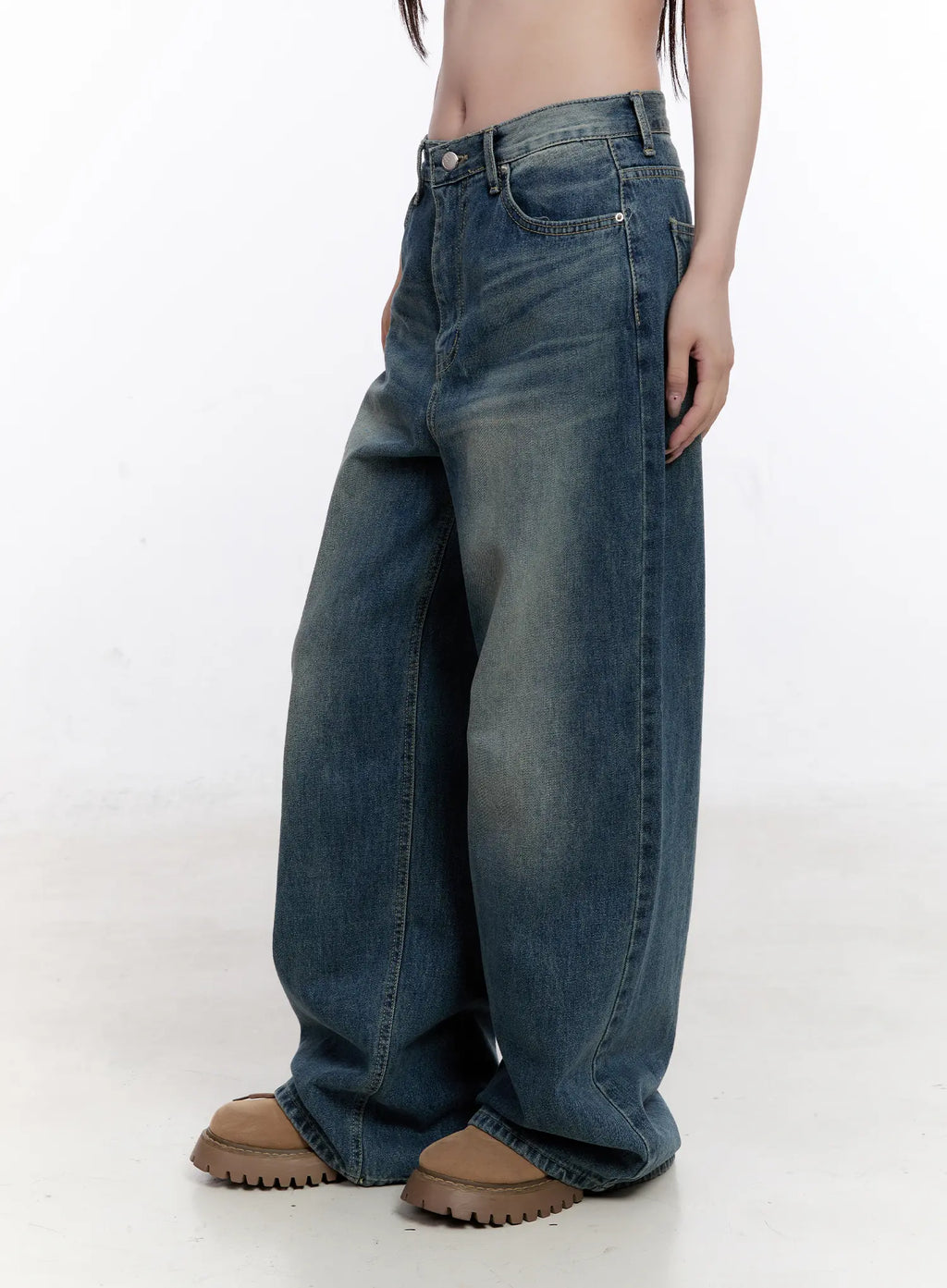 Sien Washed Baggy Jeans CS530