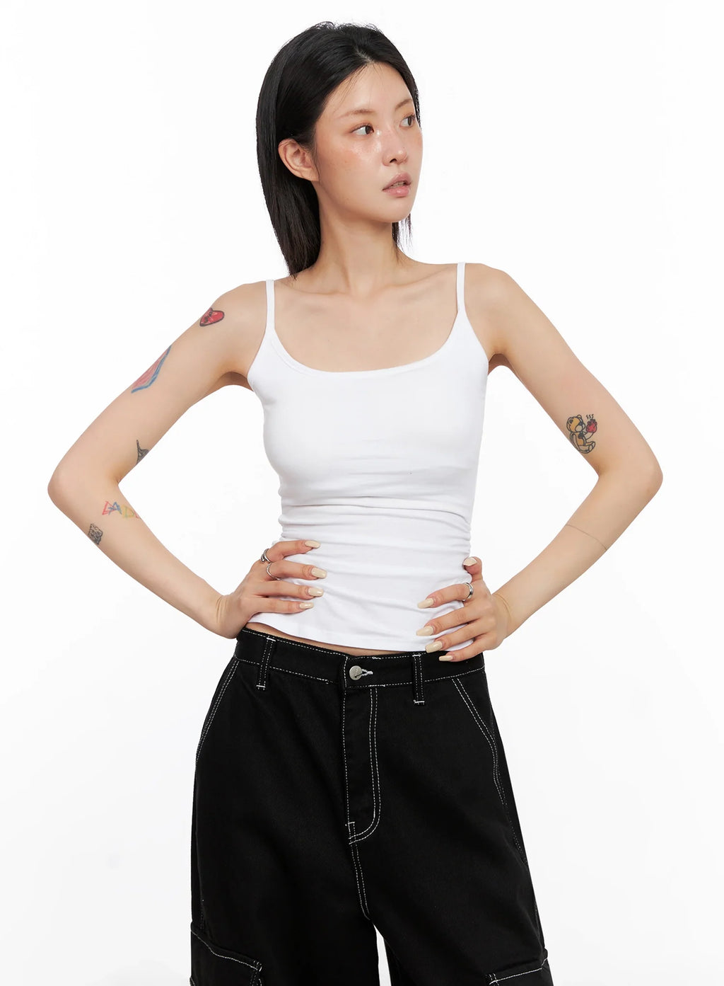 Ruche Detail Tank Top IS515