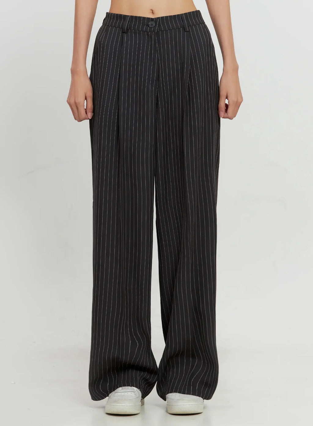 Pinstripe Wide-Leg Trousers IL528