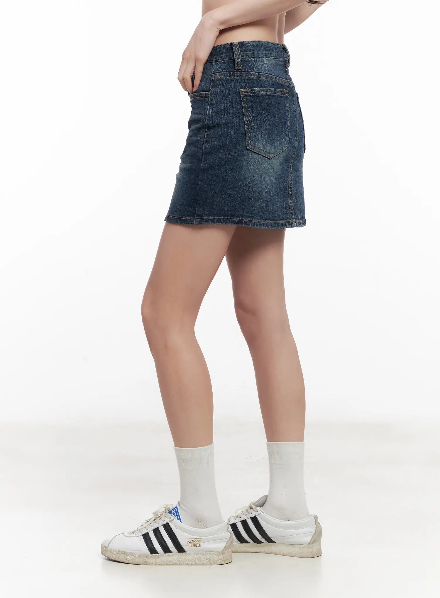 Washed Denim Mini Skirt CL501