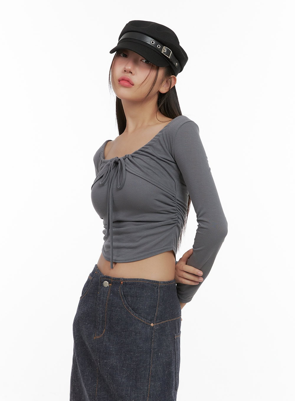 Ribbon Strap Bolero Crop Top CS405