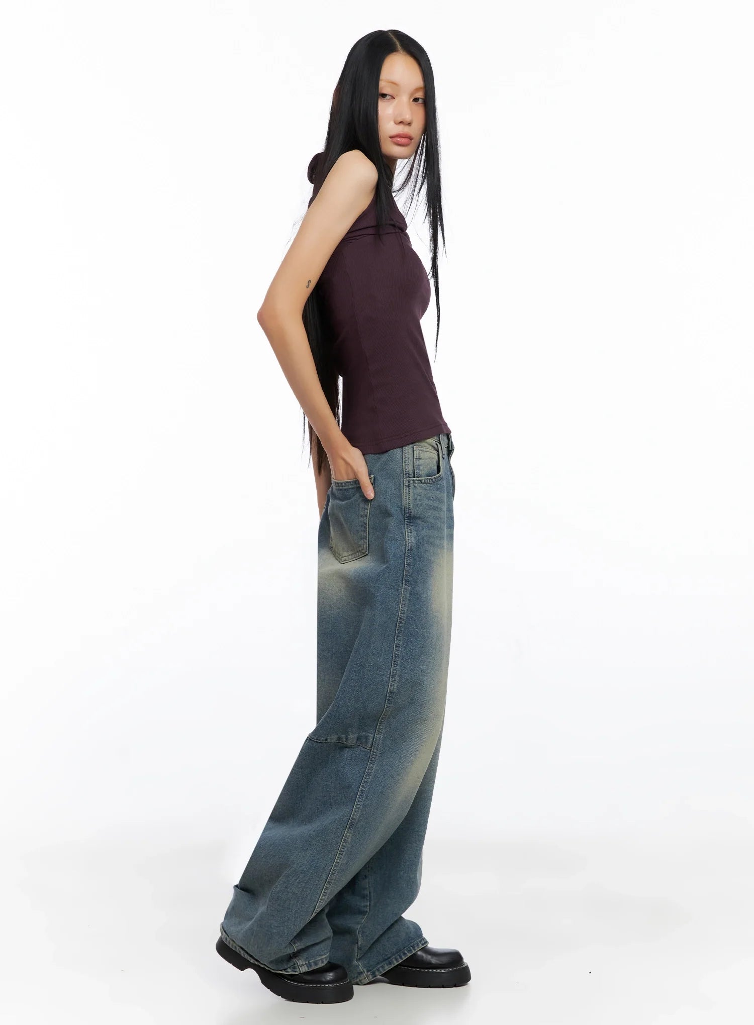 Lowfell Balloon Wide Denim Jeans CO517