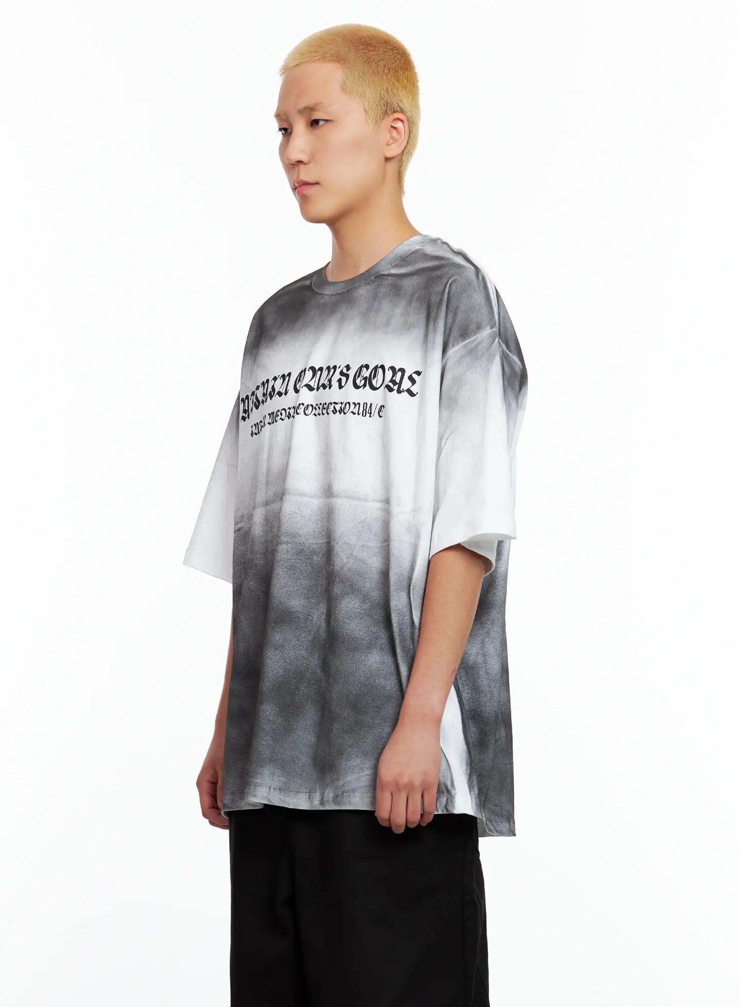 Men's Gradient Graphic Oversized Tee IL511