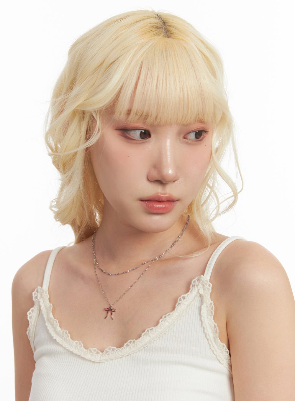 Limerence Two-Line Ribbon Necklace IF527