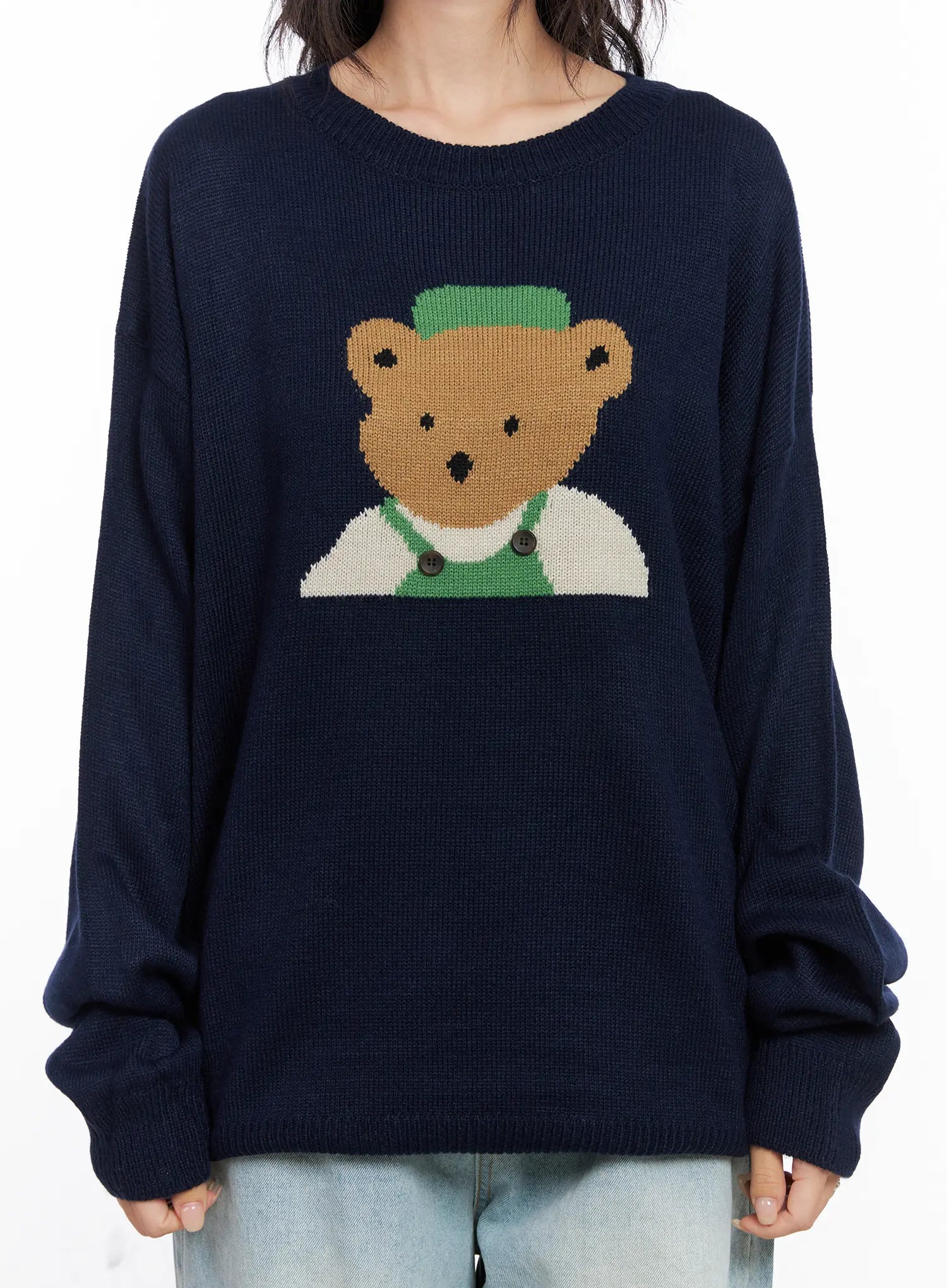 Teddy Graphic U-Neck Sweater CO508