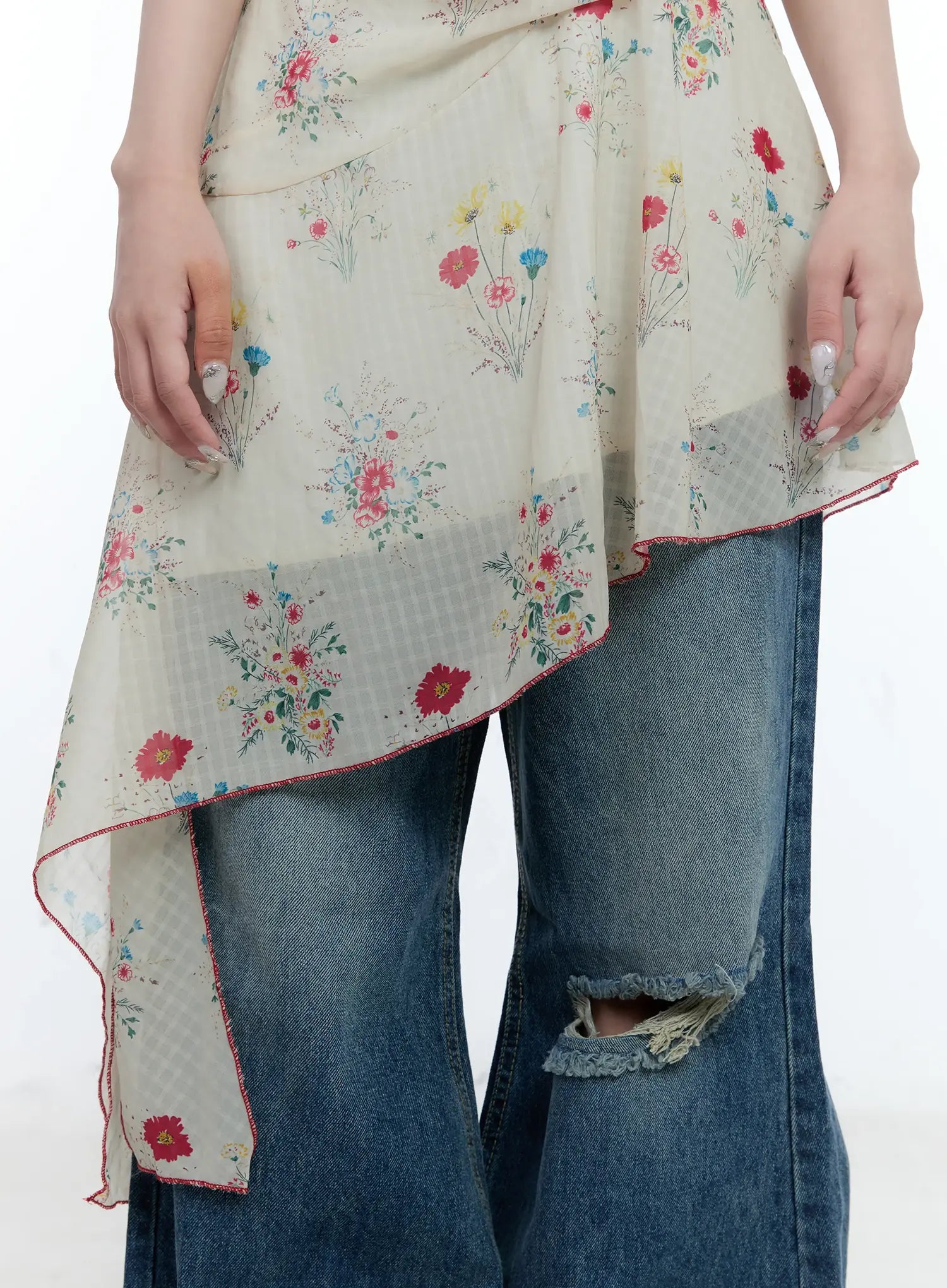 Floral Asymmetrical Dress CG501