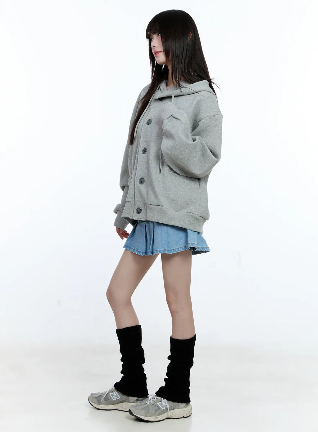 Oversized Buttoned Hoodie CG511