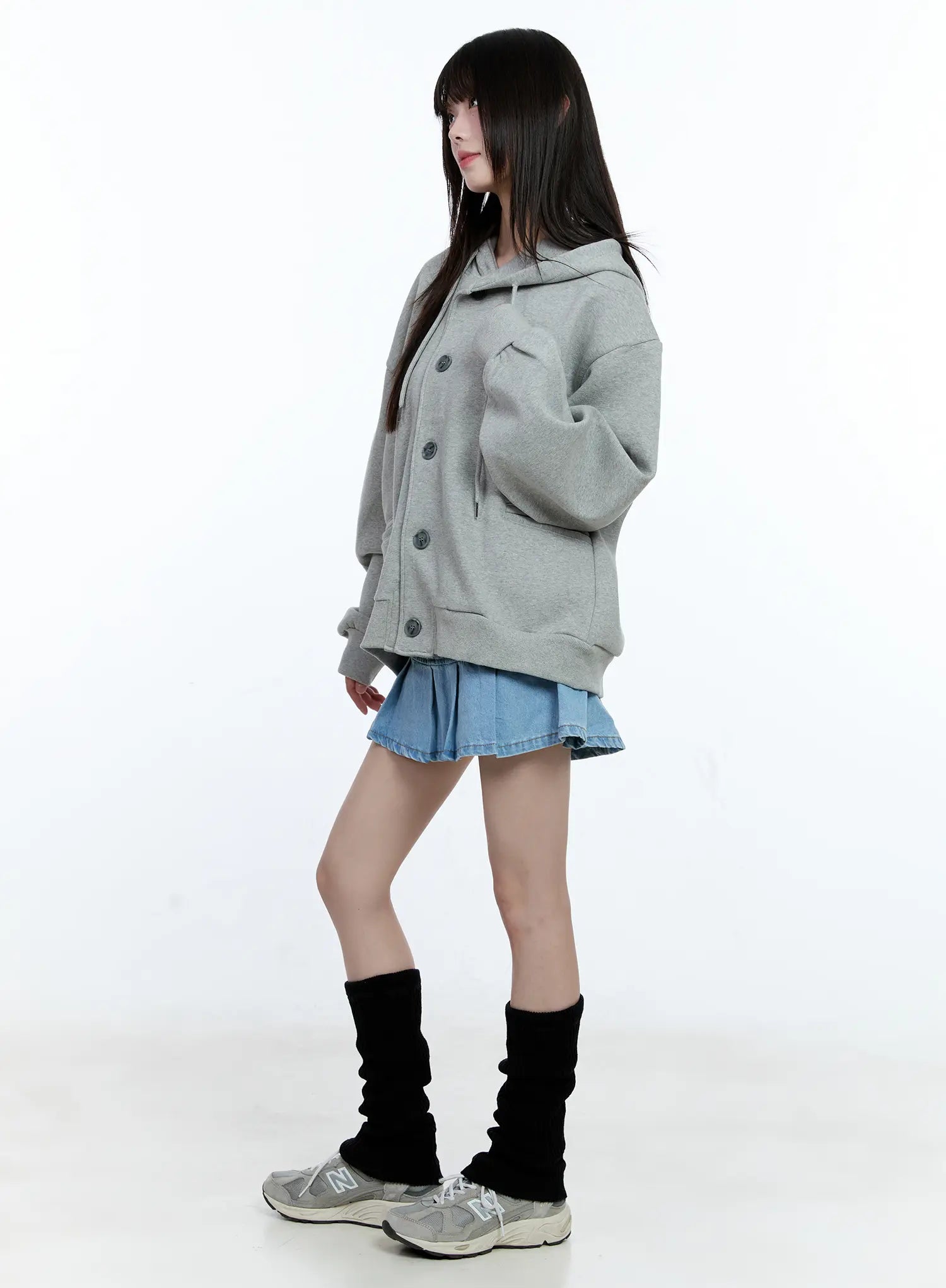 Oversized Buttoned Hoodie CG511