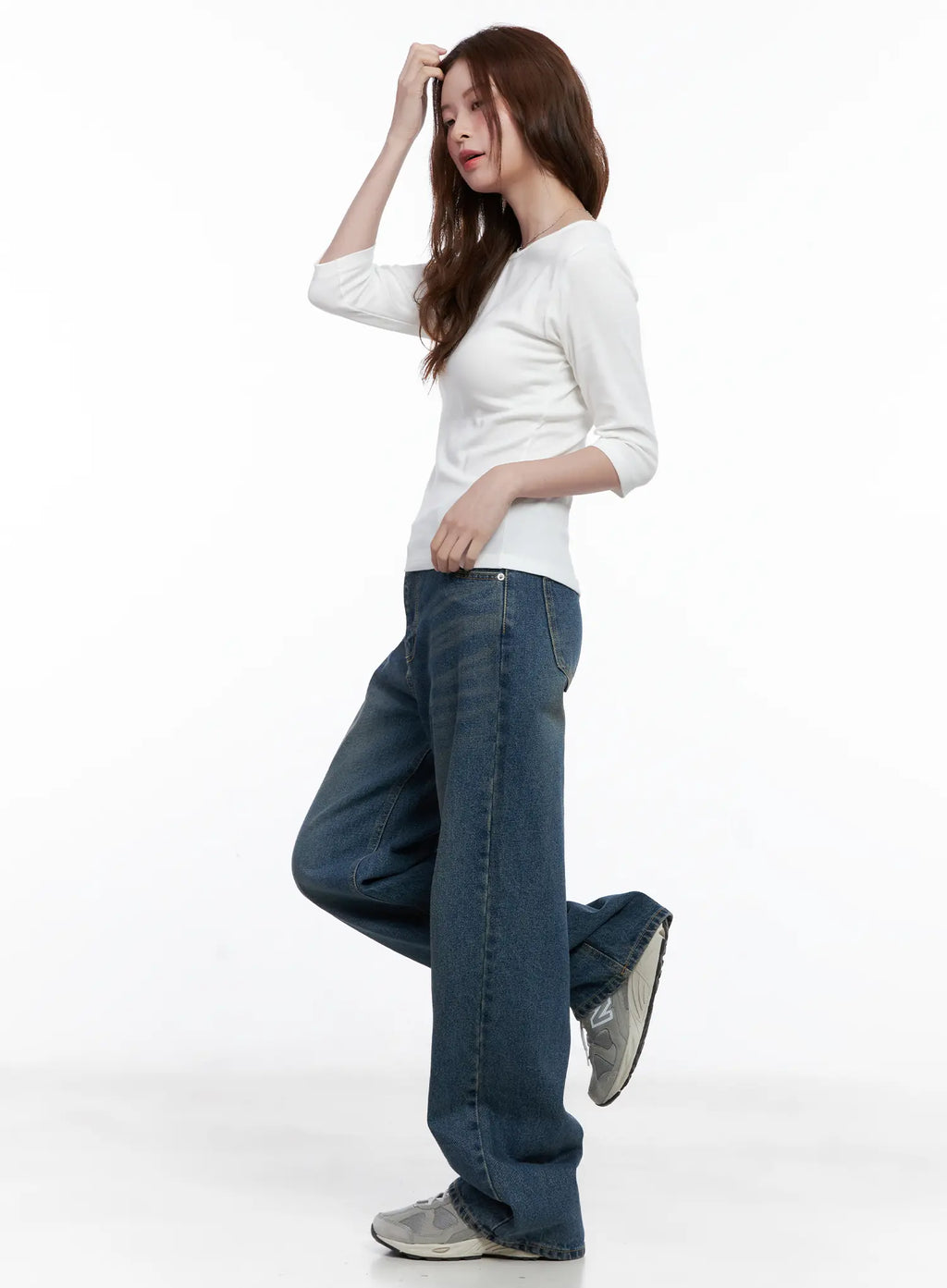 Casual Boat Neck 3/4 Sleeve Top CG520