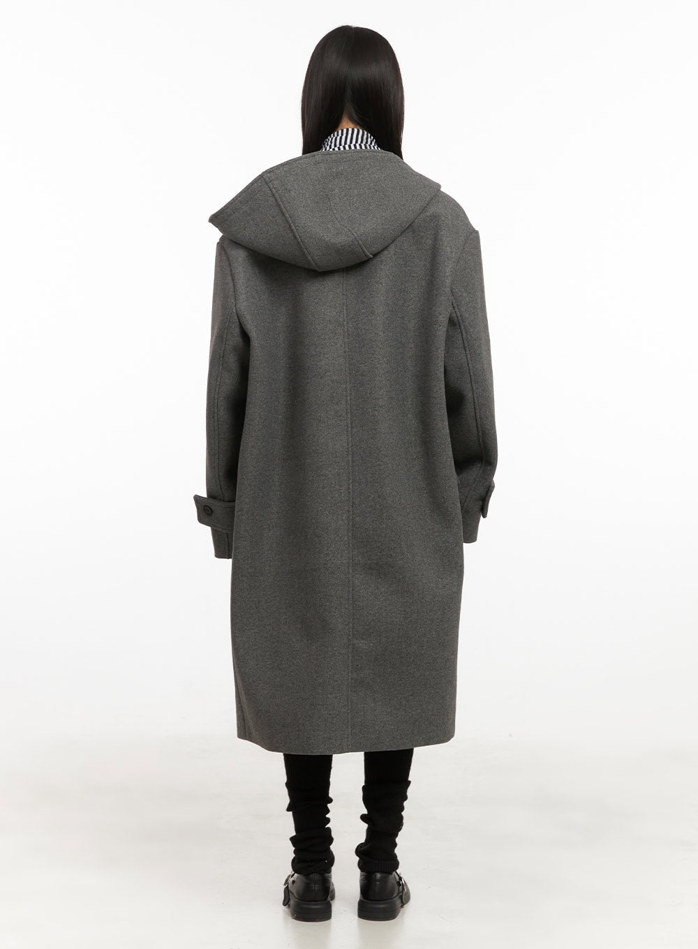 Oversized Wool-Blend Hooded Coat CD425