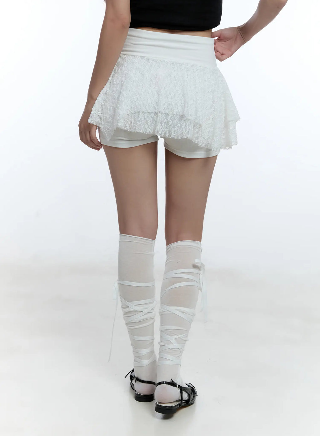 Ribbon Strap Knee-Length Socks CU527