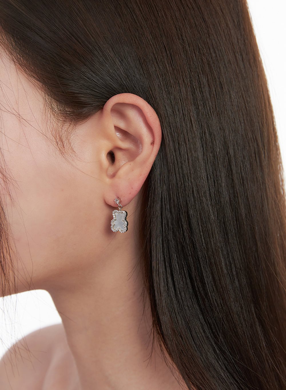 Iris Bear Cubic Earrings IF527