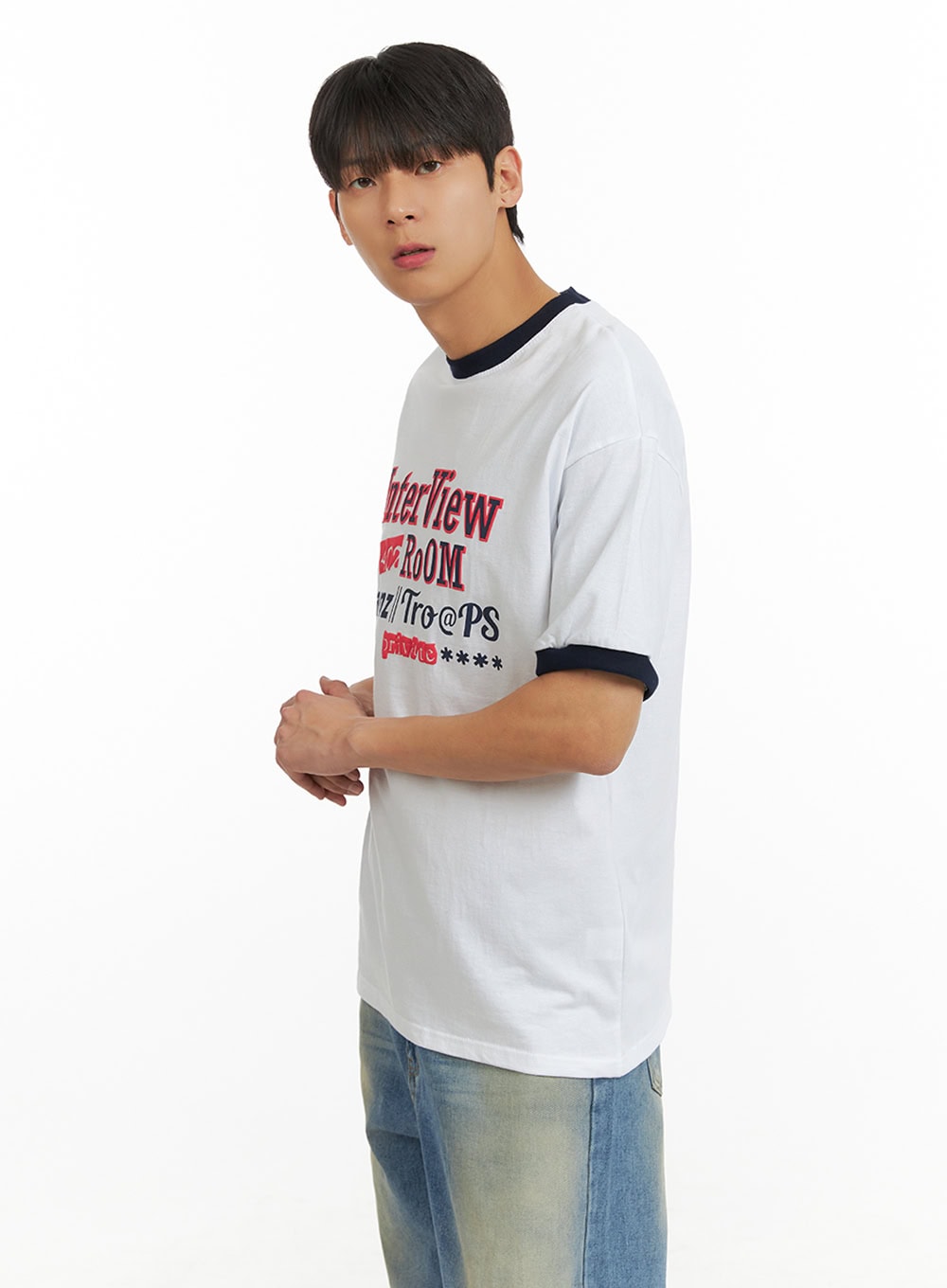 Men's Contrasting Graphic T-Shirt IU419