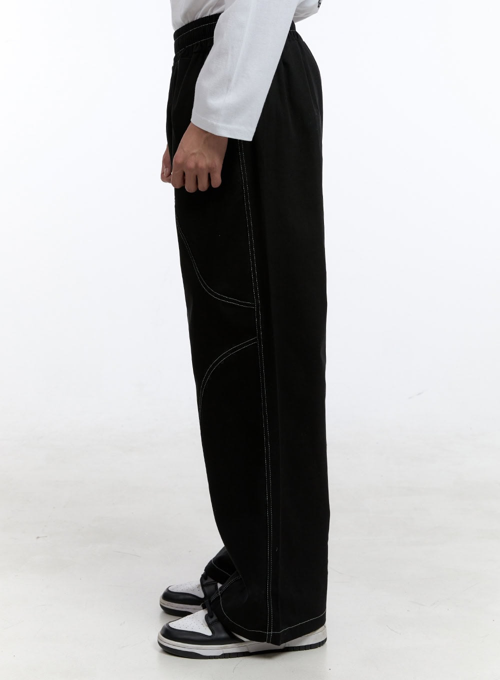 Men's Cotton Stitched Wide Fit Pants IG427