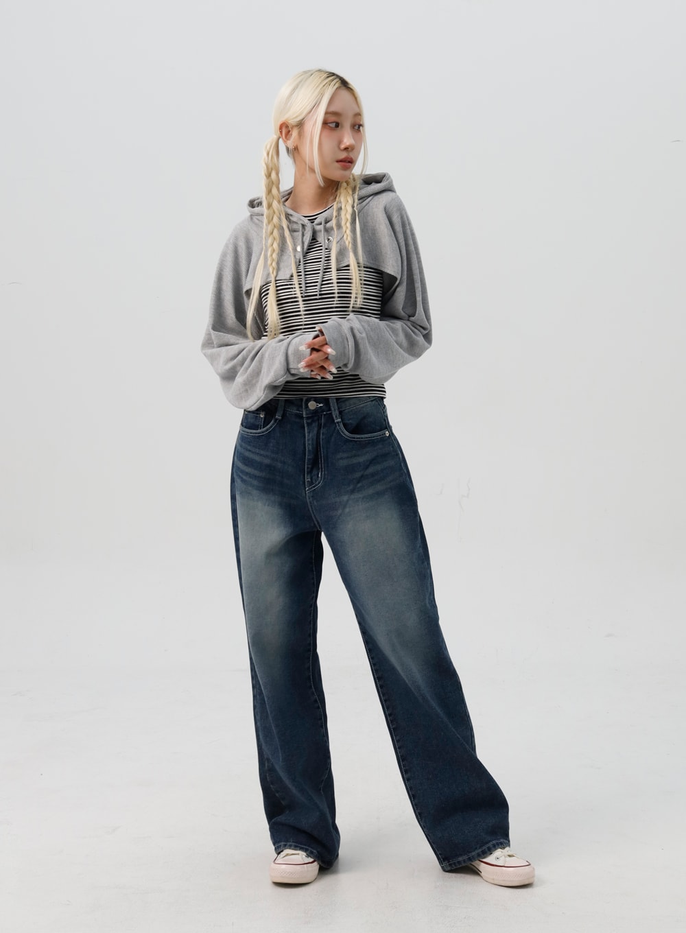 Bolero Style Cropped Hoodie IS311