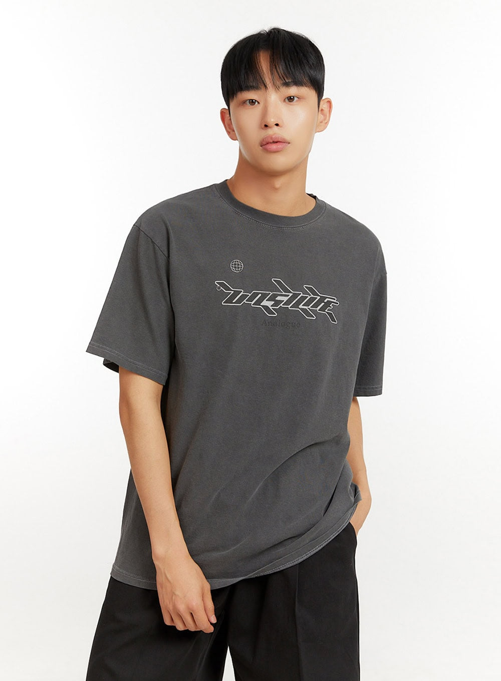 Men's Cotton Graphic Round Neck T-Shirt IU427