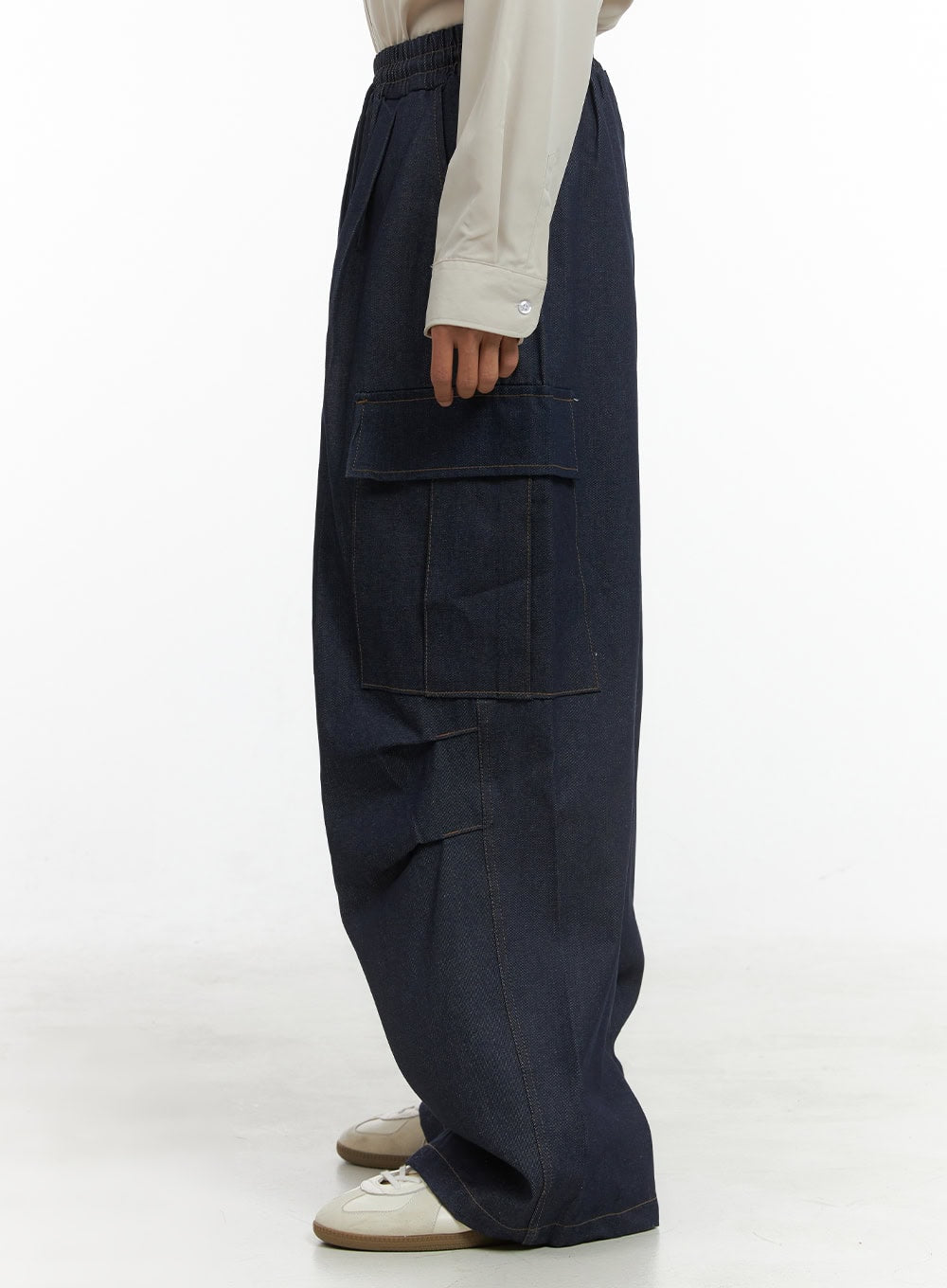 Men's Denim Cargo Stitch Jeans IS420