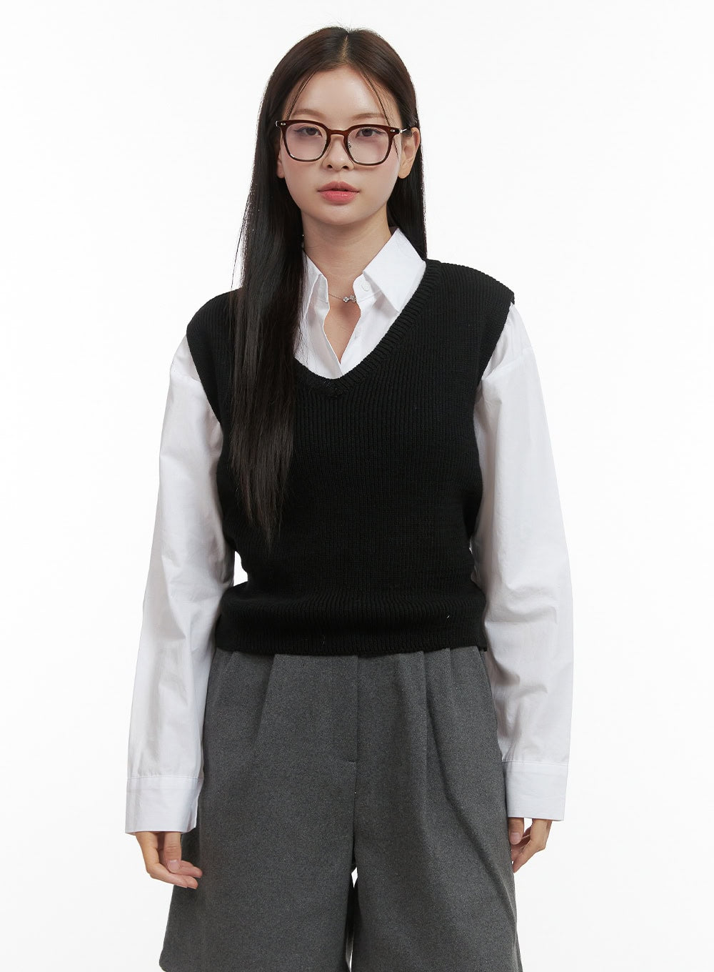 Back Strap Knit Vest OO416