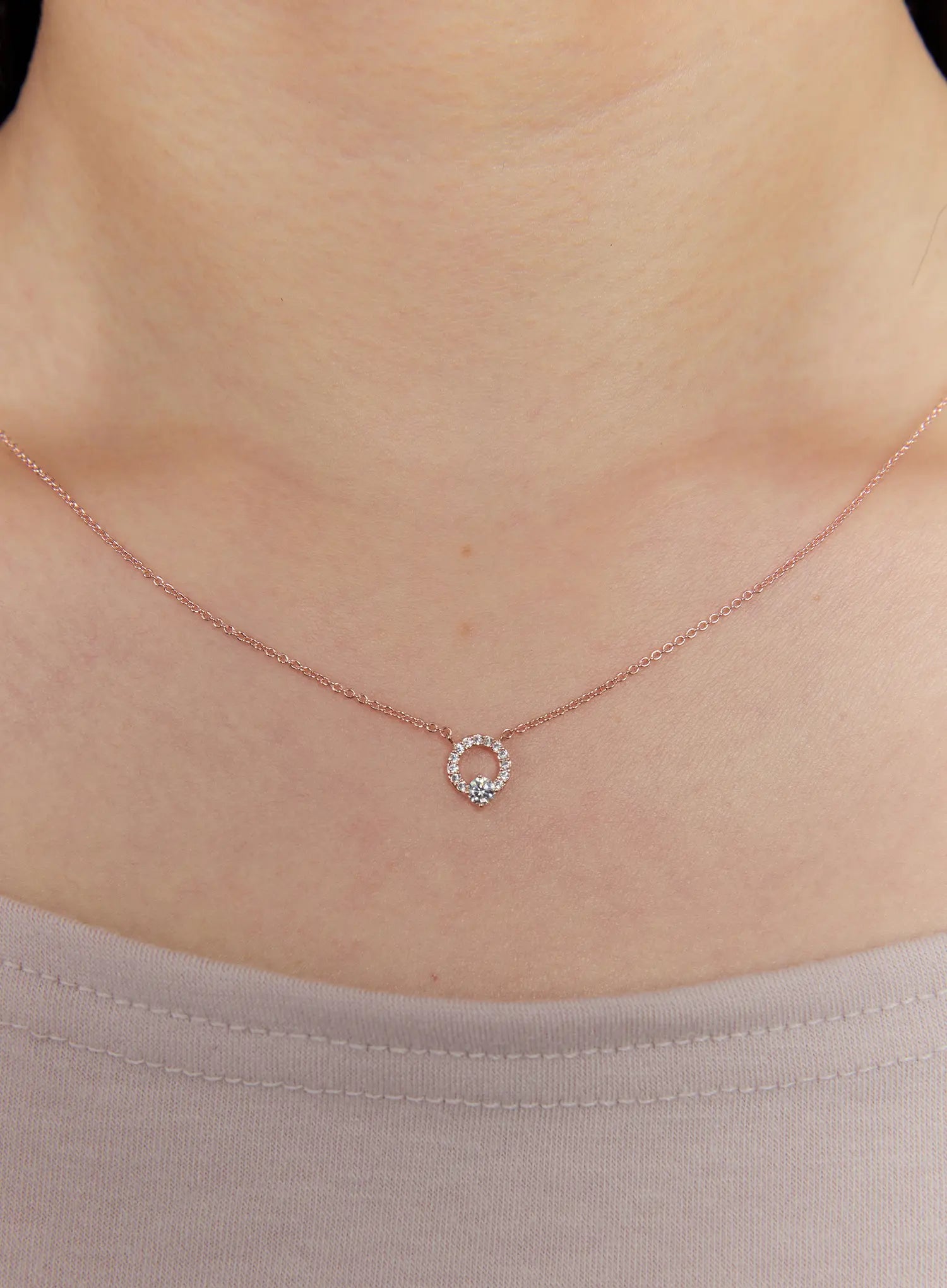 Petite Ring Cubic Necklace IS517