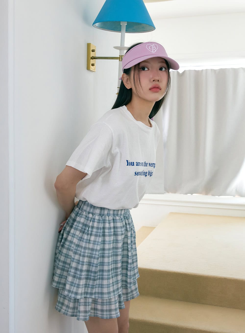 Round Neck Lettering T-Shirt OY424