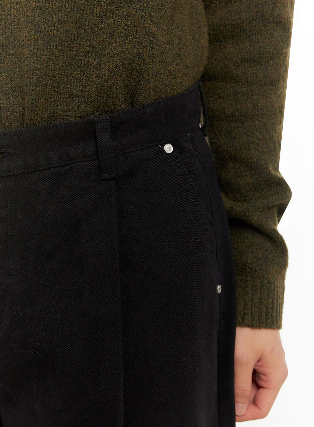 Men's Straight-Leg Solid Pintuck Pants ID427