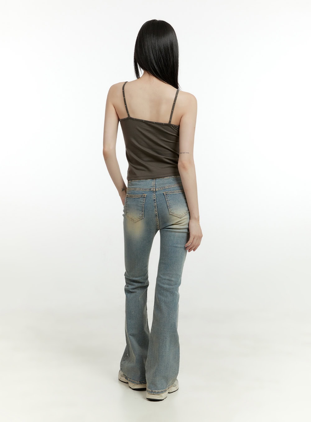 Anna Double Button Bootcut Jeans CG401
