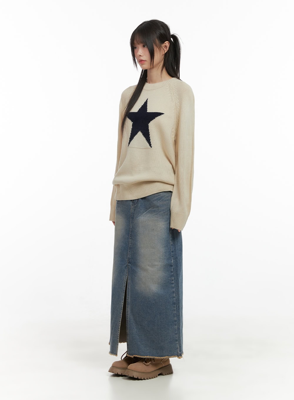 Casual Oversized Raglan Sweater CS412