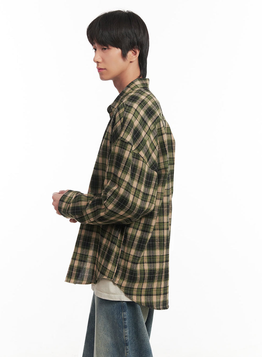 Men's Checkered Collared Shirt IA511