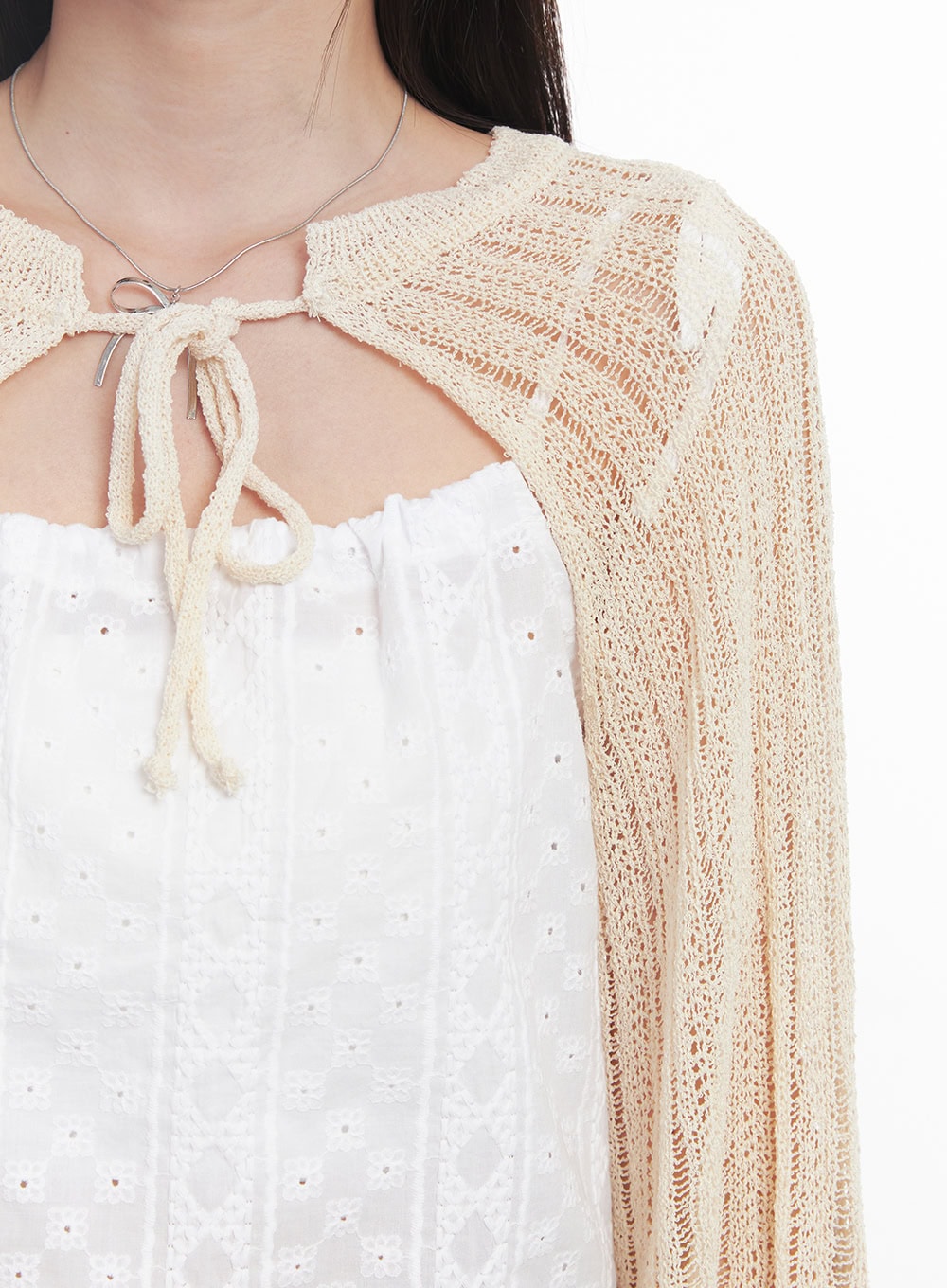 Sheer Knit Bolero Cardigan IY509