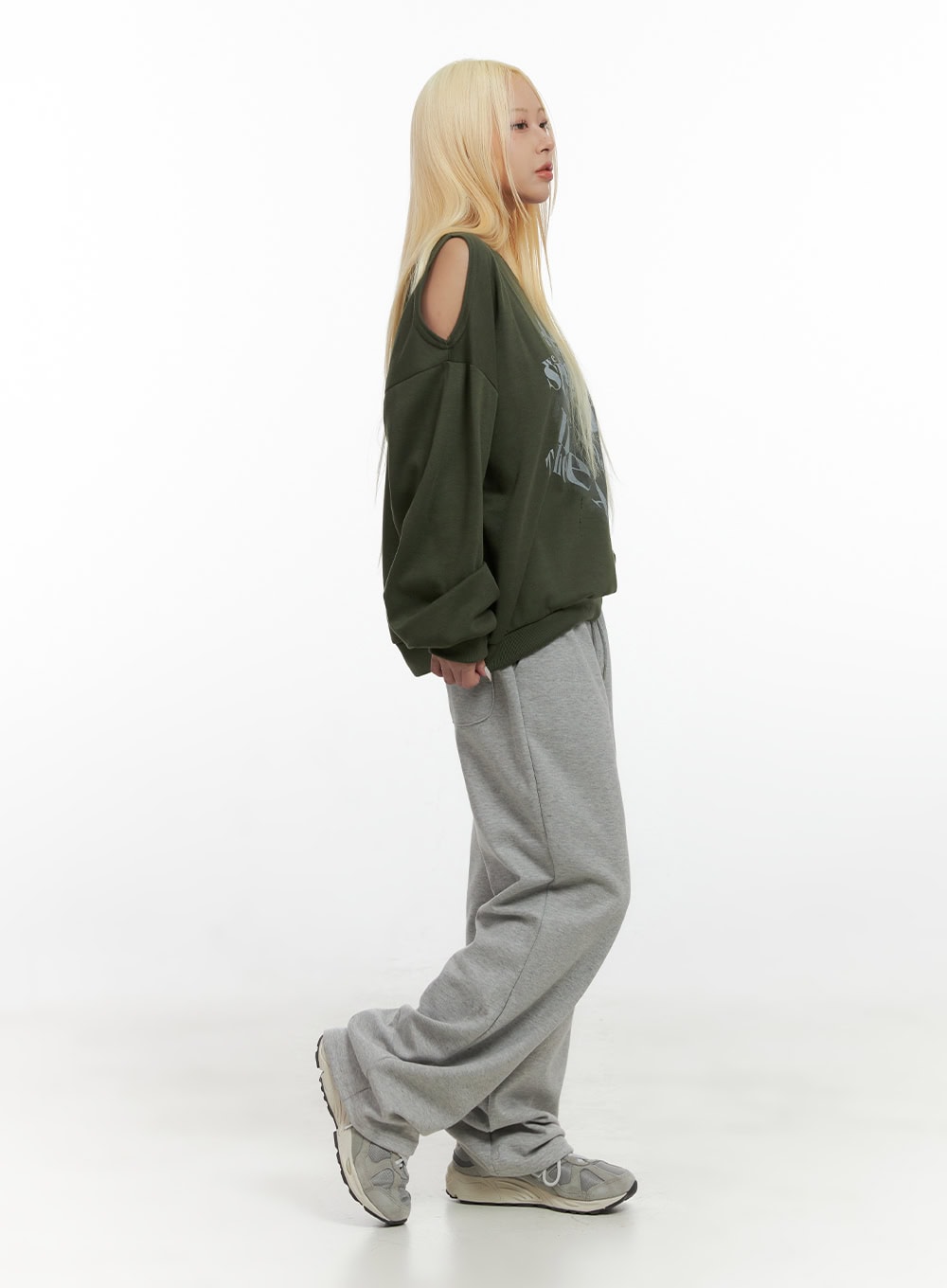 Relaxed Fit Banded Cotton Sweatpants CS426