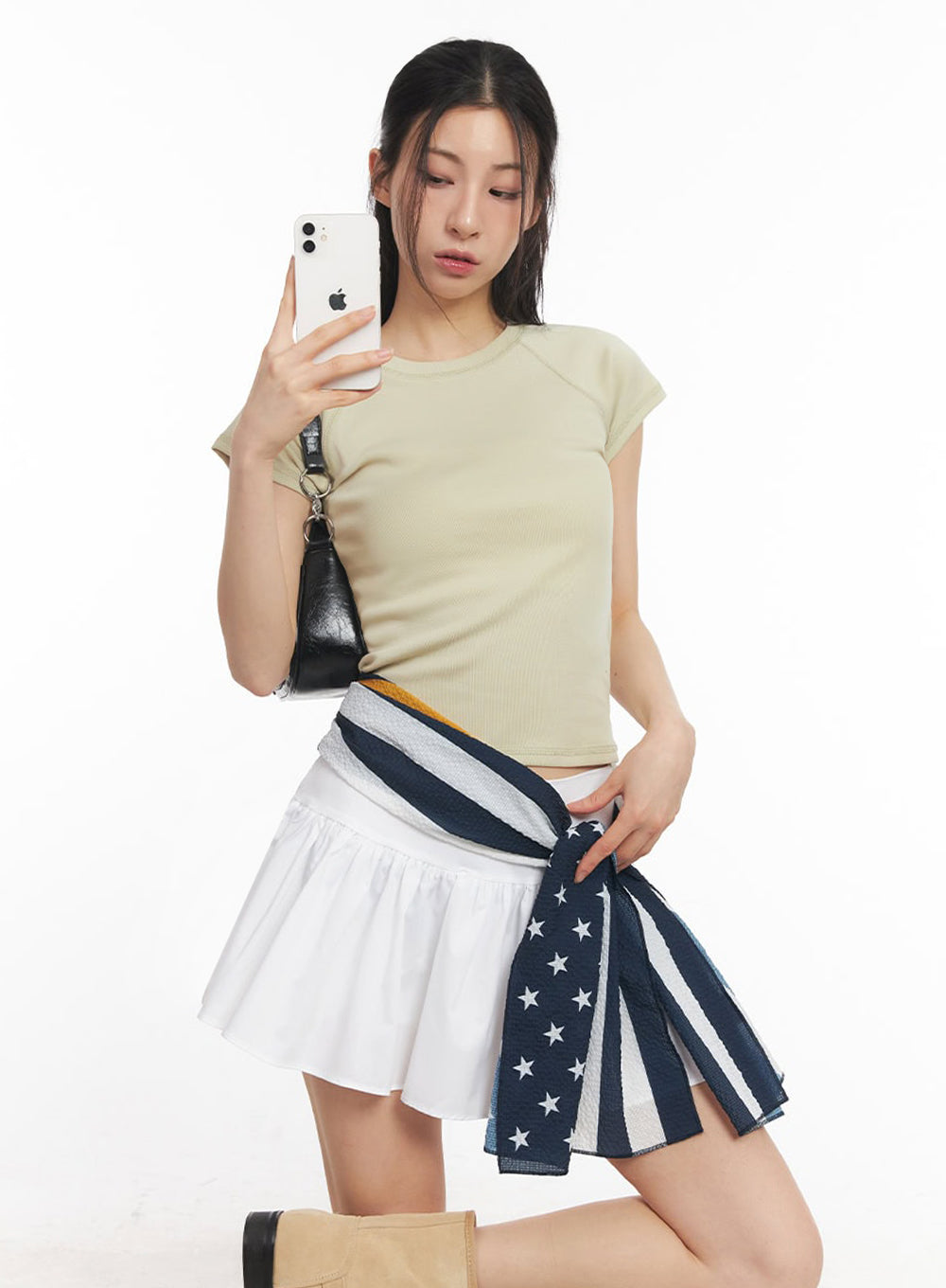 Graphic Chiffon Scarf IU509