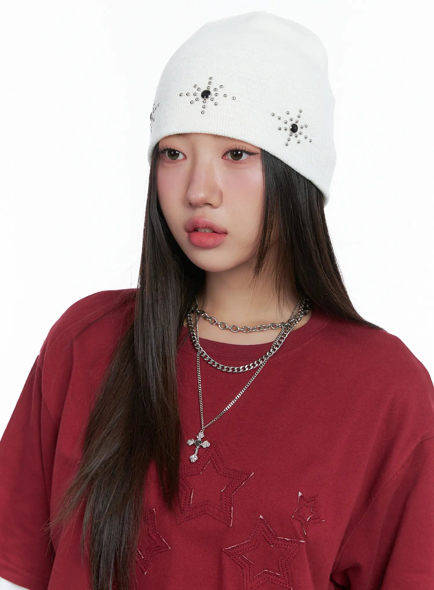 Boho Studded Ribbed Beanie CS503