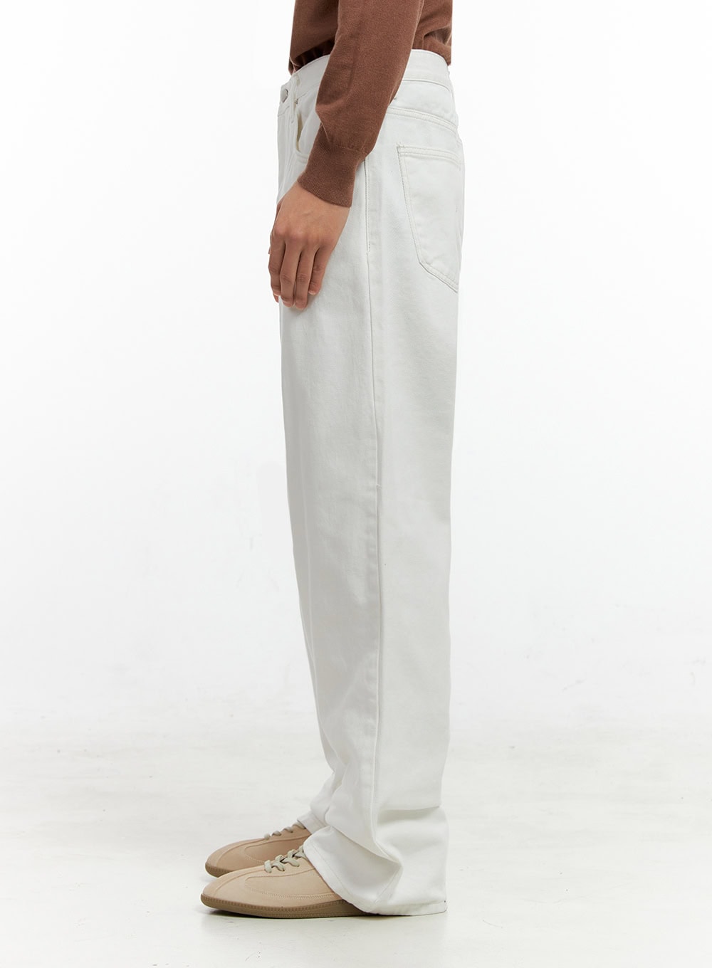Men's Denim Dream Wide Leg Jeans (White) IN401