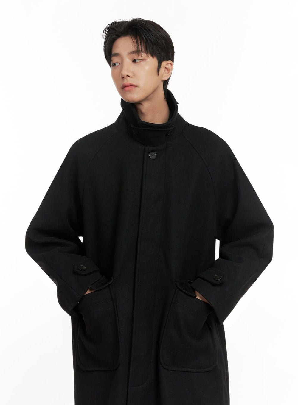 Men's Collared Long Coat ID406