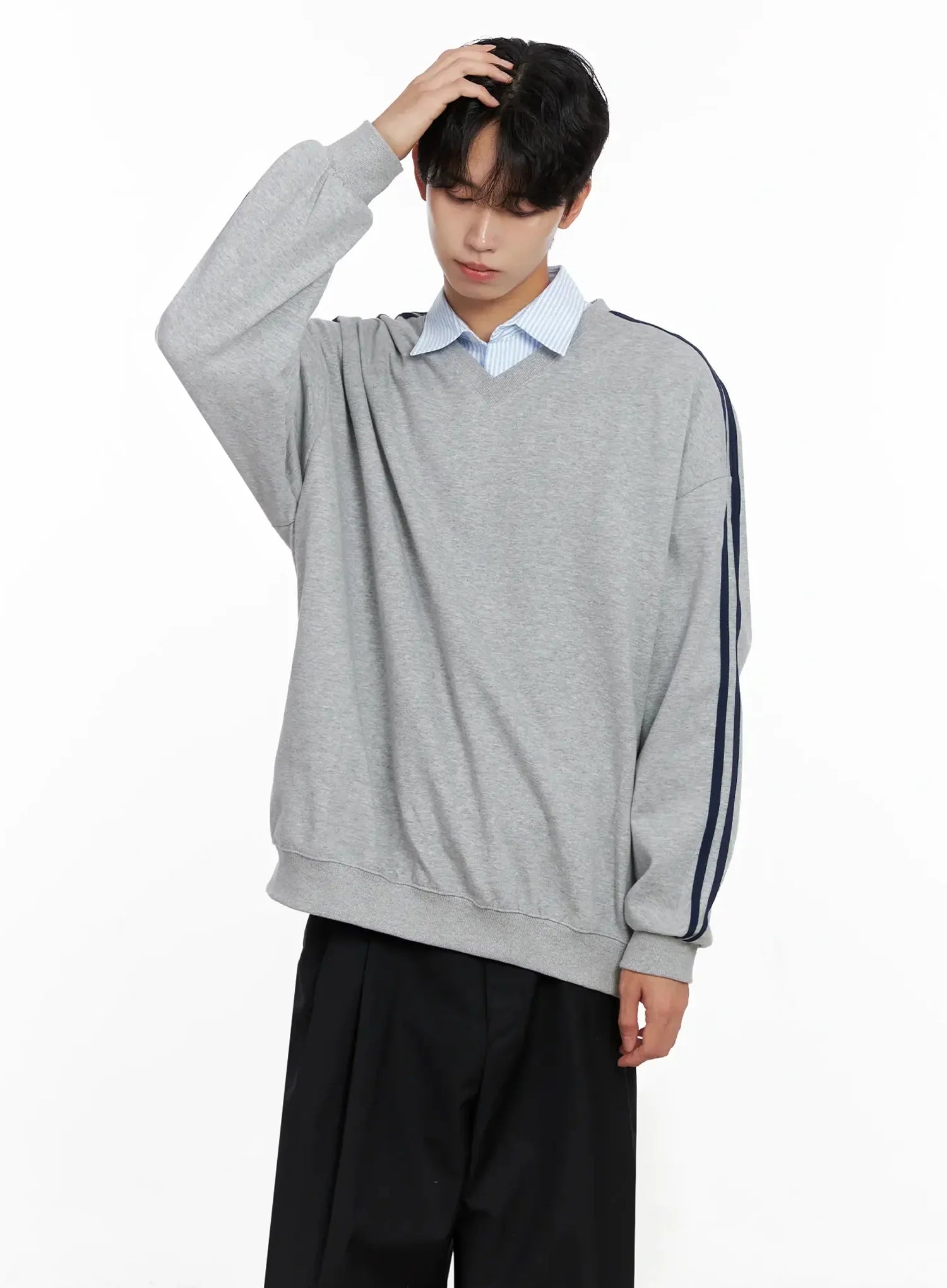 Men's V-Neck Track Sweatshirt IO516