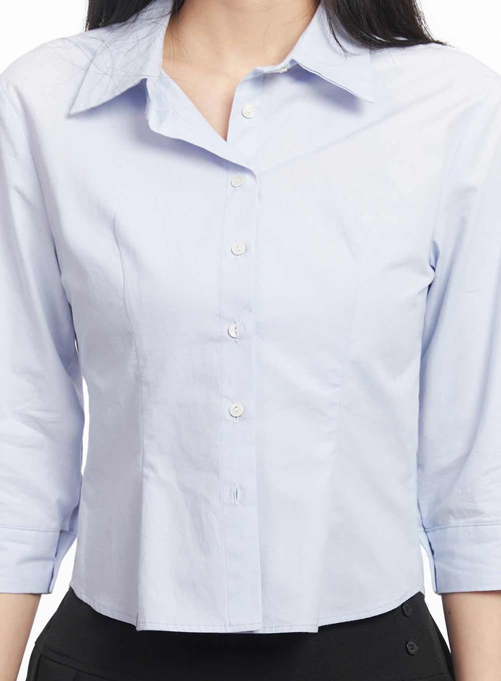 Half-Sleeve Slim-Fit Collared Shirt IY516